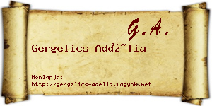 Gergelics Adélia névjegykártya